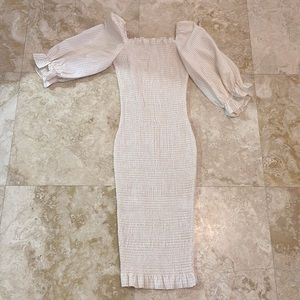 SNDYS crinkle midi dress